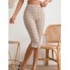 image:imageMakeMeChic Womens Capri Pants High Waist Leggings Soft Stretch Business Casual Yoga Dress PantsKhaki