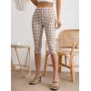 image:imageMakeMeChic Womens Capri Pants High Waist Leggings Soft Stretch Business Casual Yoga Dress PantsKhaki