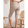 image:imageMakeMeChic Womens Capri Pants High Waist Leggings Soft Stretch Business Casual Yoga Dress PantsKhaki