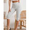 image:imageMakeMeChic Womens Capri Pants High Waist Leggings Soft Stretch Business Casual Yoga Dress PantsWhite B