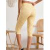 image:imageMakeMeChic Womens Capri Pants High Waist Leggings Soft Stretch Business Casual Yoga Dress PantsYellow
