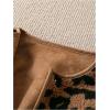image:imageMakeMeChic Womens Cheetah Print Jackets Winter Faux Fur Coat Y2K Long Sleeve Button Down JacketsDeep Brown