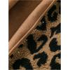 image:imageMakeMeChic Womens Cheetah Print Jackets Winter Faux Fur Coat Y2K Long Sleeve Button Down JacketsMulticolor