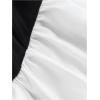 image:imageMakeMeChic Womens Corset Tops Lantern Sleeve Cold Shoulder Blouse Color Block Renaissance Shirt Spring TopBlack and White