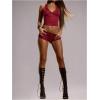 image:imageMakeMeChic Womens Cowgirl Suede Micro Mini Shorts Lace Up Low Waisted Y2K ShortsRed