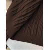image:imageMakeMeChic Womens Cropped Sweater Collared Cable Knit Cardigan Button Down Long Sleeve Formal Preppy ClothesChocolate Brown