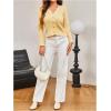 image:imageMakeMeChic Womens Elegant Cozy Cardigan Sweater Long Sleeve Button Down Knitted Pullover Sweater Fall ClothesYellow