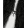 image:imageMakeMeChic Womens Faux Fur Halter Tops Open Back Sleeveless Going Out Tank ClubwearBlack