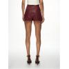 image:imageMakeMeChic Womens Faux Leather High Waist Shorts Straight Leg Summer ShortsRed