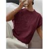 image:imageMakeMeChic Womens Floral Knitted Vest Top Sleeveless Pullover Sweater VestBurgundy