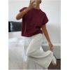 image:imageMakeMeChic Womens Floral Knitted Vest Top Sleeveless Pullover Sweater VestBurgundy