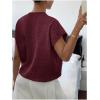 image:imageMakeMeChic Womens Floral Knitted Vest Top Sleeveless Pullover Sweater VestBurgundy
