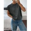 image:imageMakeMeChic Womens Floral Knitted Vest Top Sleeveless Pullover Sweater VestDark Grey