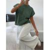 image:imageMakeMeChic Womens Floral Knitted Vest Top Sleeveless Pullover Sweater VestGreen