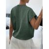 image:imageMakeMeChic Womens Floral Knitted Vest Top Sleeveless Pullover Sweater VestGreen