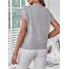 image:imageMakeMeChic Womens Floral Knitted Vest Top Sleeveless Pullover Sweater VestGrey