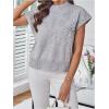 image:imageMakeMeChic Womens Floral Knitted Vest Top Sleeveless Pullover Sweater VestGrey