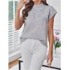 image:imageMakeMeChic Womens Floral Knitted Vest Top Sleeveless Pullover Sweater VestGrey