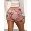 image:imageMakeMeChic Womens Floral Sequin Skirt Sparkly Low Waist Bodycon Party Short SkirtsMulticolor