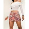 image:imageMakeMeChic Womens Floral Sequin Skirt Sparkly Low Waist Bodycon Party Short SkirtsMulticolor