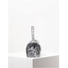 image:imageMakeMeChic Womens Fur Purse Small Square Bags Fuzzy Chain Strap Zipper Y2K Shoulder HandbagsBlack and White