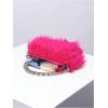 image:imageMakeMeChic Womens Fur Purse Small Square Bags Fuzzy Chain Strap Zipper Y2K Shoulder HandbagsHot Pink