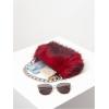 image:imageMakeMeChic Womens Fur Purse Small Square Bags Fuzzy Chain Strap Zipper Y2K Shoulder HandbagsRed