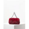 image:imageMakeMeChic Womens Fur Purse Small Square Bags Fuzzy Chain Strap Zipper Y2K Shoulder HandbagsRed