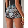 image:imageMakeMeChic Womens Glitter Sequin Micro Shorts Low Rise Straight Leg Party Y2K Mini ShortsMulticolor