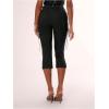 image:imageMakeMeChic Womens Going Out Capri Pants Sexy Y2K Lace Up Capri Pants High Waisted Skinny Stretchy PantsBlack
