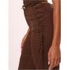image:imageMakeMeChic Womens Going Out Capri Pants Sexy Y2K Lace Up Capri Pants High Waisted Skinny Stretchy PantsBrown