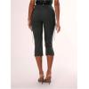 image:imageMakeMeChic Womens Going Out Capri Pants Sexy Y2K Lace Up Capri Pants High Waisted Skinny Stretchy PantsDark Grey