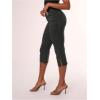 image:imageMakeMeChic Womens Going Out Capri Pants Sexy Y2K Lace Up Capri Pants High Waisted Skinny Stretchy PantsDark Grey