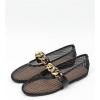 image:imageMakeMeChic Womens Lace Mesh Ballet Flats Shoes Square Closed Toe Shoes Breathable Summer FlatsBlack C