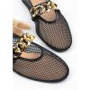 image:imageMakeMeChic Womens Lace Mesh Ballet Flats Shoes Square Closed Toe Shoes Breathable Summer FlatsBlack C