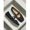 image:imageMakeMeChic Womens Lace Mesh Ballet Flats Shoes Square Closed Toe Shoes Breathable Summer FlatsBlack Dots