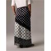 image:imageMakeMeChic Womens Lace Polka Dots Maxi Skirt High Waist Split Thigh Y2k SkirtsBlack and White