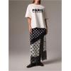 image:imageMakeMeChic Womens Lace Polka Dots Maxi Skirt High Waist Split Thigh Y2k SkirtsBlack and White