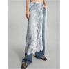 image:imageMakeMeChic Womens Lace Skirt Floral Mesh Wrap Tie Side Elegant Coverup Fall SkirtsWhite