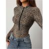 image:imageMakeMeChic Womens Long Sleeve Bodysuit Turtleneck Shapewear Half Zip Up Going Out Sexy TopsMulticolor