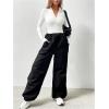 image:imageMakeMeChic Womens Long Sleeve Bodysuit Turtleneck Shapewear Half Zip Up Going Out Sexy TopsWhite