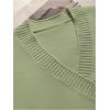 image:imageMakeMeChic Womens Metal Button Up Sweaters Cardigan Wrap V Neck Tie Back Long Sleeve Knit TopsMint Green