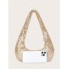 image:imageMakeMeChic Womens Metallic Glitter Sequin Underarm Bag Party Evening Hobo HandbagsGold