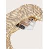 image:imageMakeMeChic Womens Metallic Glitter Sequin Underarm Bag Party Evening Hobo HandbagsGold