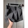 image:imageMakeMeChic Womens Mini Skirt with Shorts Underneath Work Office Bodycon Tweed SkirtsStriped Grey