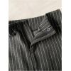 image:imageMakeMeChic Womens Mini Skirt with Shorts Underneath Work Office Bodycon Tweed SkirtsStriped Grey