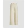image:imageMakeMeChic Womens Plaid Dressy Pants Casual Wide Leg Pants Tweed High Waisted TrousersApricot