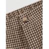 image:imageMakeMeChic Womens Plaid Dressy Pants Casual Wide Leg Pants Tweed High Waisted TrousersKhaki