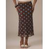 image:imageMakeMeChic Womens Polka Dots Midi Skirt Summer Mesh Flowy Long SkirtsBrown Blue