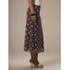 image:imageMakeMeChic Womens Polka Dots Midi Skirt Summer Mesh Flowy Long SkirtsBrown Blue